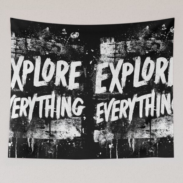 Item preview, Explore everything lettering in a distressed white paint style. designed and sold by Piotrek0001.