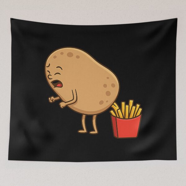 Item preview,  Funny Potato Pooping French Fries Cartoon designed and sold by EchoArtClothes.
