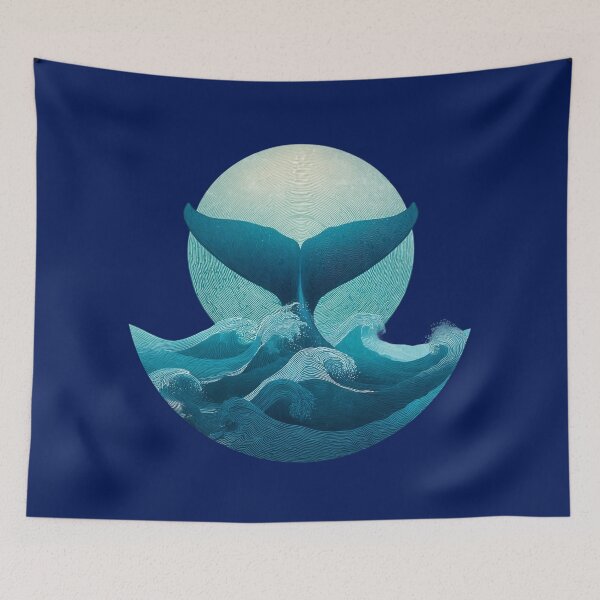 Item preview, Whale fluke over waves – Spiritual ocean design designed and sold by Meiersbeste.