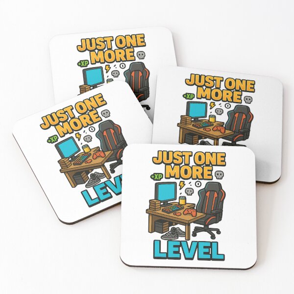 Item preview, Just One More Level – Funny Gamer Desk Setup Design designed and sold by Designforyou86.