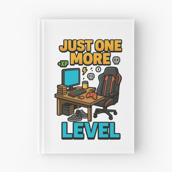 Item preview, Just One More Level – Funny Gamer Desk Setup Design designed and sold by Designforyou86.