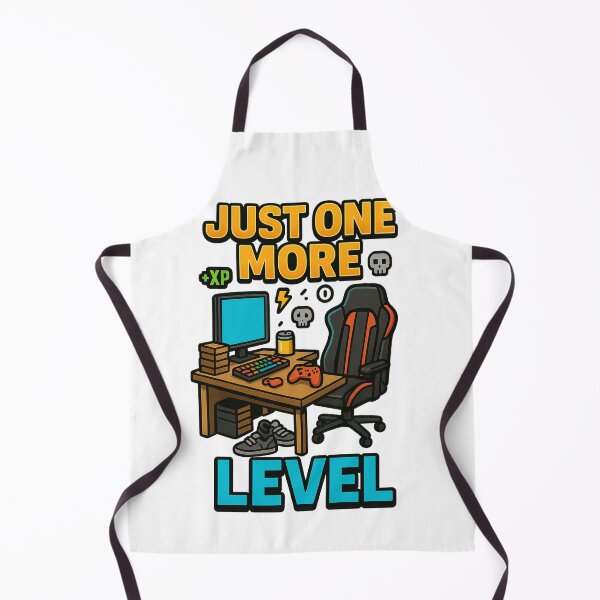 Item preview, Just One More Level – Funny Gamer Desk Setup Design designed and sold by Designforyou86.