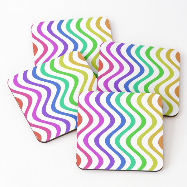Item preview, Colorful Retro Wavy Rainbow Stripes Pattern – Trippy 70s Groovy Aesthetic Design designed and sold by unique0703.