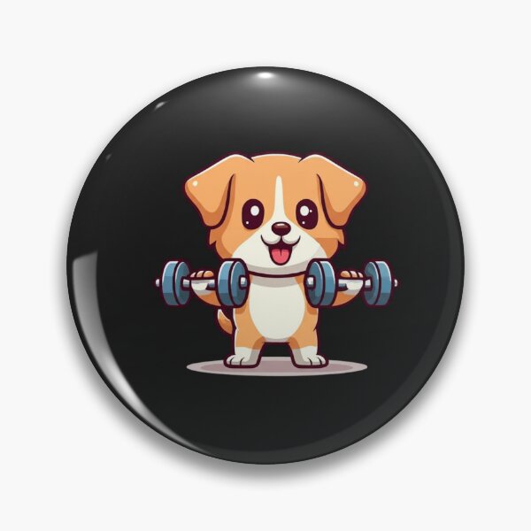 Item preview, Chibi Workout Dog Cute Kawaii Funny Gym Animal Design designed and sold by ColorSplash123.