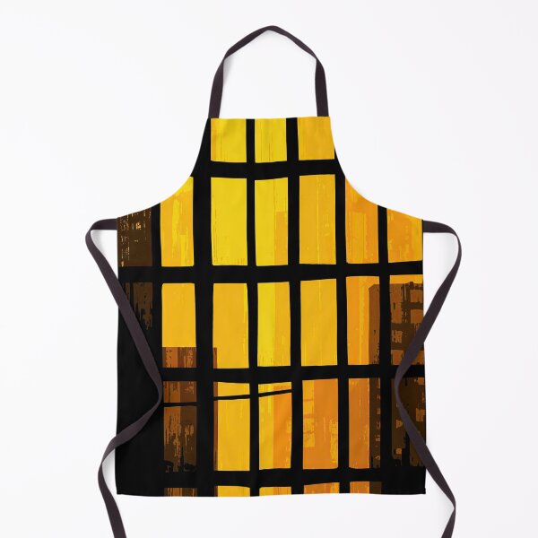 Aperçu de l'œuvre Fenêtres jaunes abstraites présentant une géométrie urbaine et un style industriel. créée et vendue par Piotrek0001.