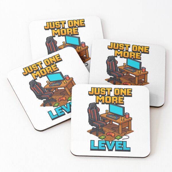 Item preview, Just One More Level – Pixel Art 8bit Gaming Setup Design designed and sold by Designforyou86.