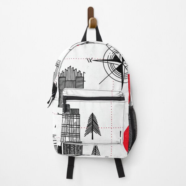Item preview, Minimalist travel map modern graphic with place icons. designed and sold by Piotrek0001.