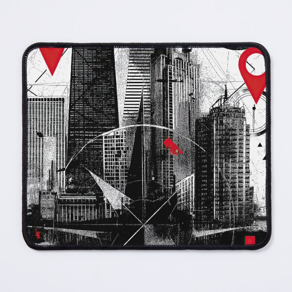 Item preview, Sketch of modern buildings with a background compass style. designed and sold by Piotrek0001.
