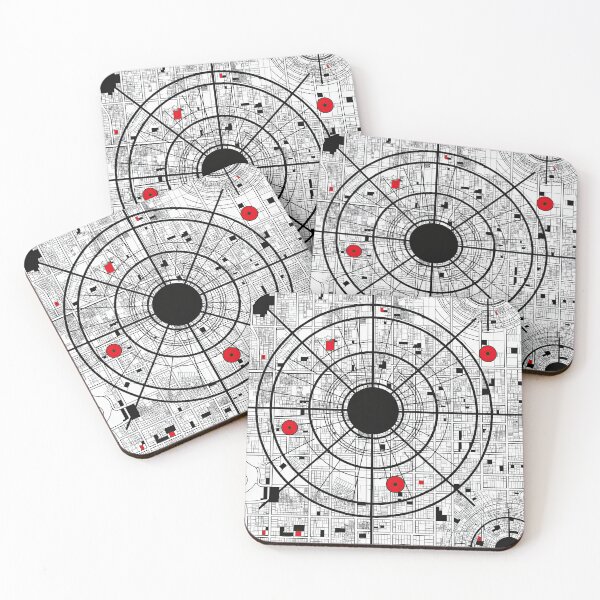 Item preview, Abstract city plan geometric composition in Bauhaus style. designed and sold by Piotrek0001.