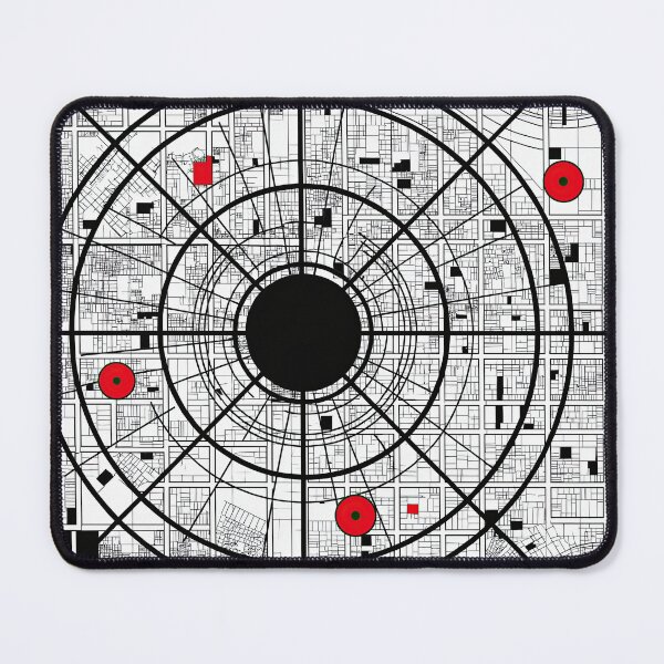 Item preview, Abstract city plan geometric composition in Bauhaus style. designed and sold by Piotrek0001.