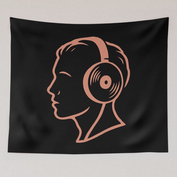 Item preview, Vinyl Record Headphones Retro Music Lovers designed and sold by LuminOrb.