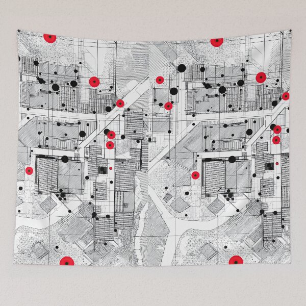Item preview, Abstract city map in the form of a target. designed and sold by Piotrek0001.
