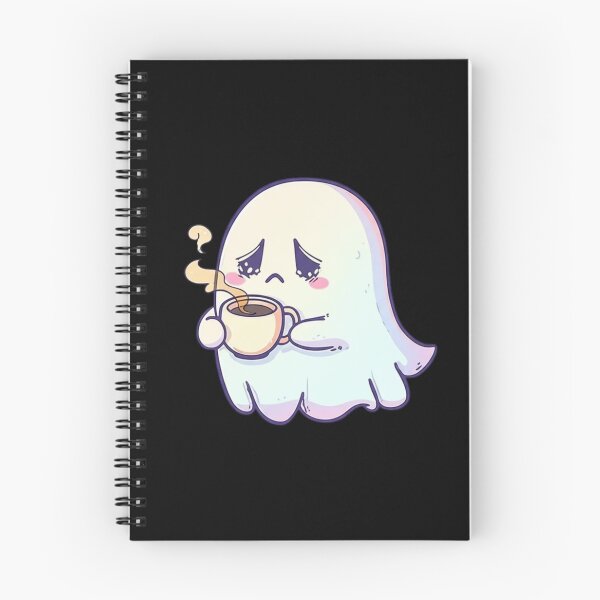 Item preview, Chibi Ghost with Coffee – Cute Funny Kawaii Halloween Design designed and sold by ColorSplash123.