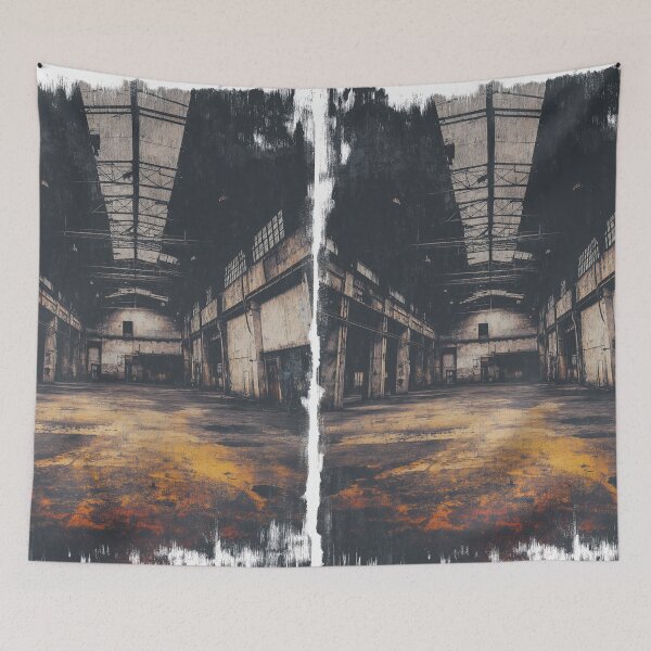 Item preview, Abandoned industrial warehouse grunge style photo for explorers. designed and sold by Piotrek0001.