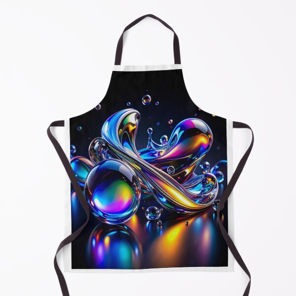 Item preview, Chromatic Liquid Flame – Abstract Glass Art on Black designed and sold by NizuCaCi.