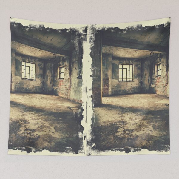 Item preview, Abandoned room with windows the beauty in decay. designed and sold by Piotrek0001.