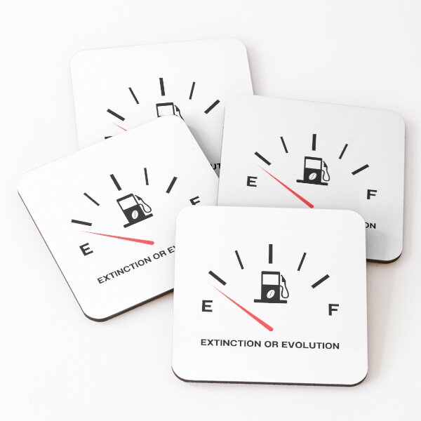 Item preview, Extinction or Evolution Climate Change Fuel Gauge designed and sold by NxtGenDesigns.