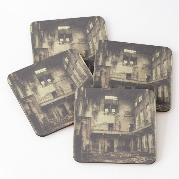 Item preview, Ruined factory interior post apocalyptic landscape vintage style. designed and sold by Piotrek0001.
