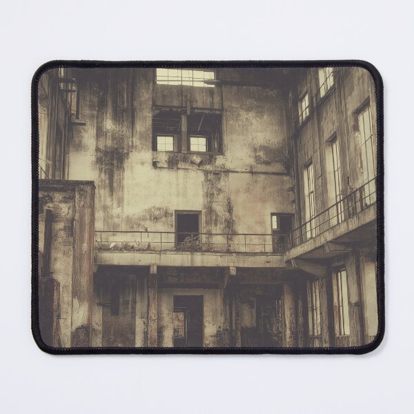 Item preview, Ruined factory interior post apocalyptic landscape vintage style. designed and sold by Piotrek0001.