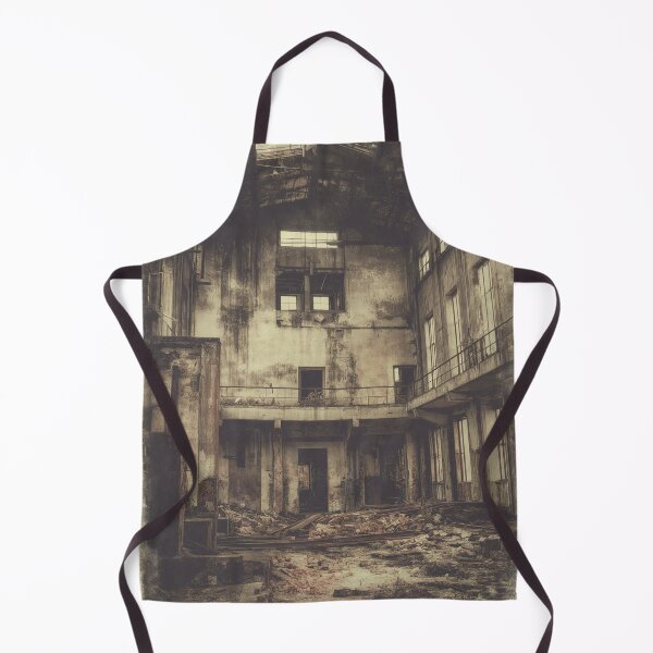 Item preview, Ruined factory interior post apocalyptic landscape vintage style. designed and sold by Piotrek0001.