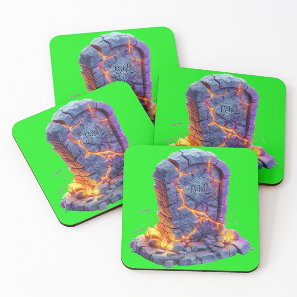 Item preview, Glowing Haunted Tombstone – Spooky Halloween Grave Art designed and sold by AlexLineArt.