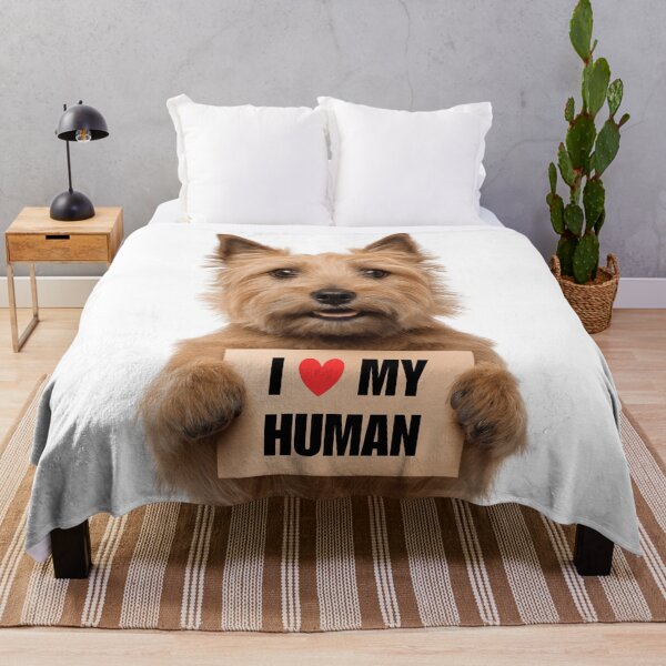 Item preview, Cute Norwich Terrier dog with Signboard I love my Human  designed and sold by LazyOwlStore.