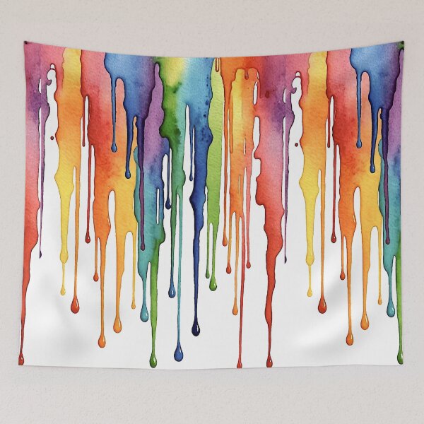 Item preview, Rainbow Paint Drips designed and sold by ViaARTfactory.
