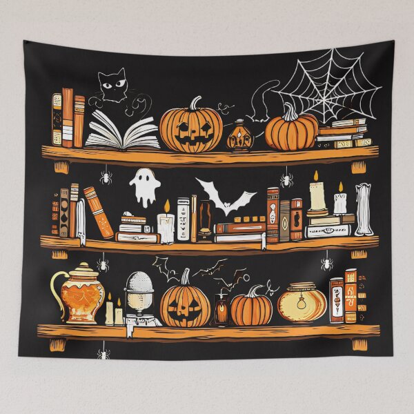 Item preview, Cozy Halloween Bookshelf designed and sold by MefferR.