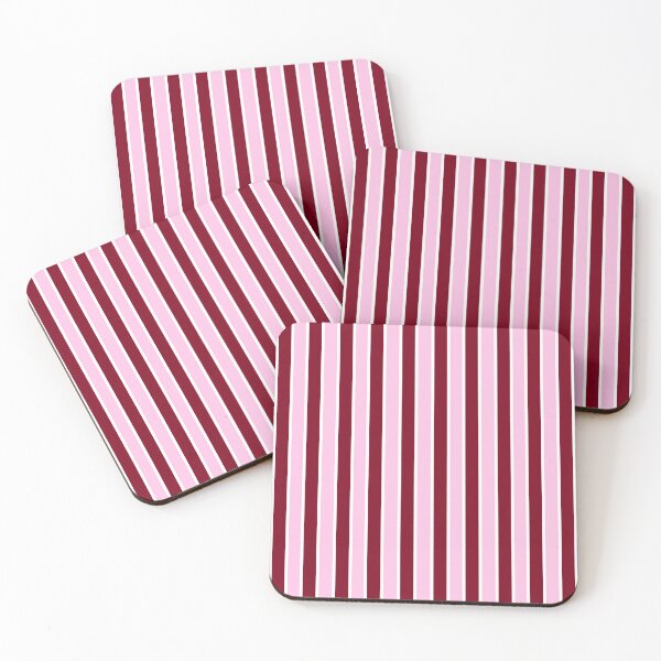 Item preview, Pink, Burgundy Red and Thin White Stripes Pinstripes designed and sold by OneThreeSix.
