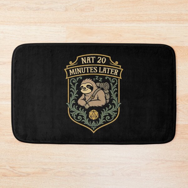 Item preview, Sloth Nat 20 Minutes Later Funny Tabletop RPG designed and sold by pixeptional.