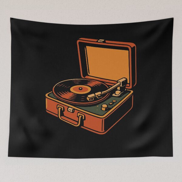 Item preview, Vintage Vinyl Record Player Retro Music designed and sold by LuminOrb.