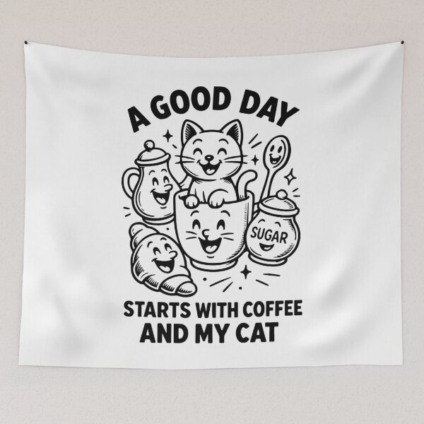 Item preview, Coffee Funny Design Caffeine and cat lovers designed and sold by LuminOrb.