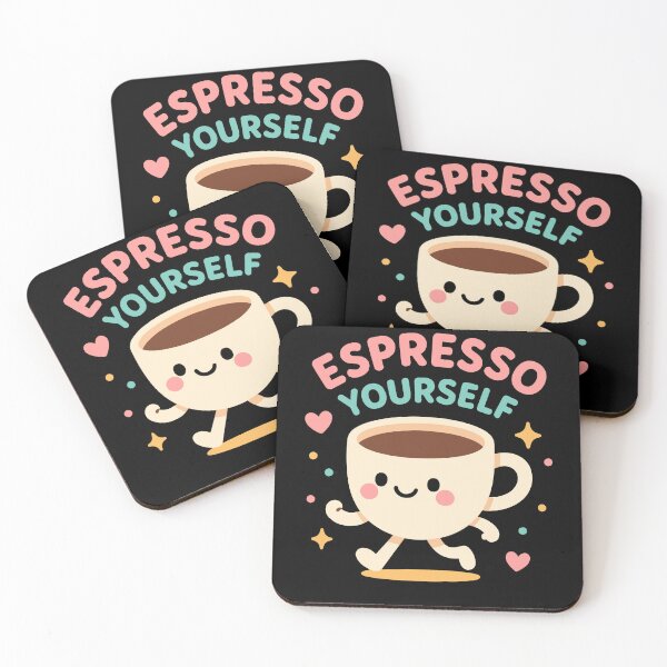 Item preview, Espresso Yourself Cute Coffee Lover Design designed and sold by LuminOrb.