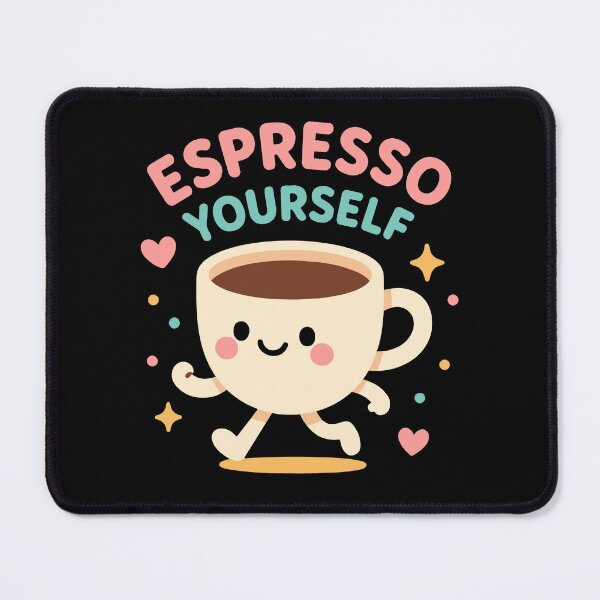 Item preview, Espresso Yourself Cute Coffee Lover Design designed and sold by LuminOrb.