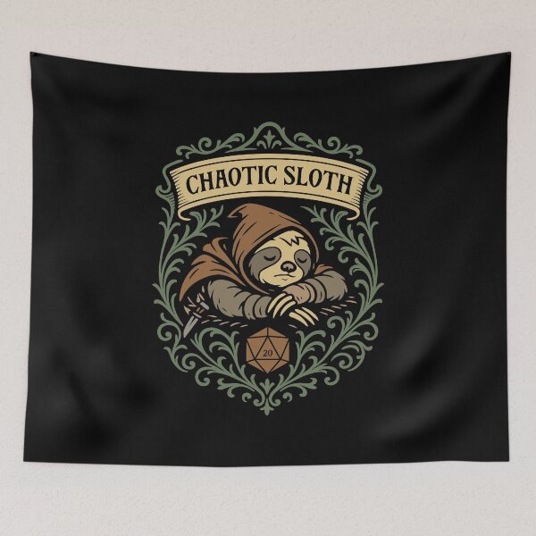 Item preview, Chaotic Sloth Alignment Funny Tabletop RPG designed and sold by pixeptional.