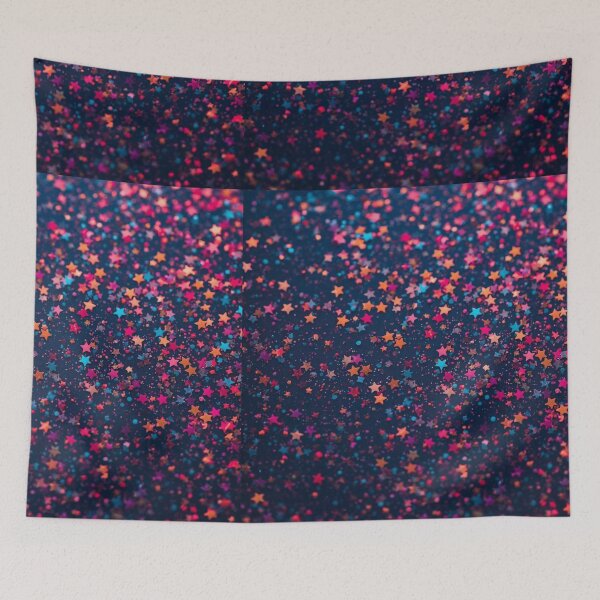 Item preview, Shooting-Star Confetti Scattered Five-Point Starlets with Dotted Trails designed and sold by Cultradesign.