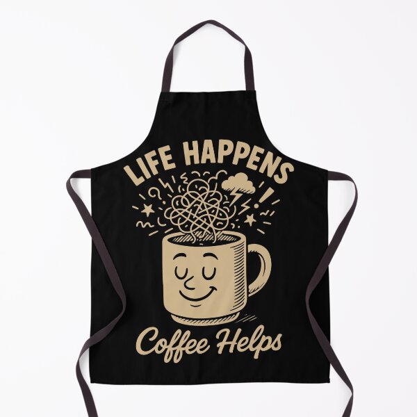 Item preview, Life Happens Coffee Helps Funny Coffee Design designed and sold by LuminOrb.