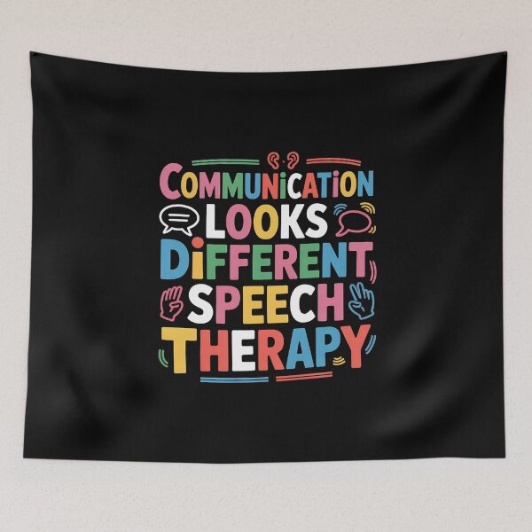 Item preview, Communication Looks Different Speech Therapy - This is the perfect gift for speech therapists, SLPs, teachers, autism advocates, parents, and anyone who supports inclusive communication. designed and sold by ZyziowskyArt.