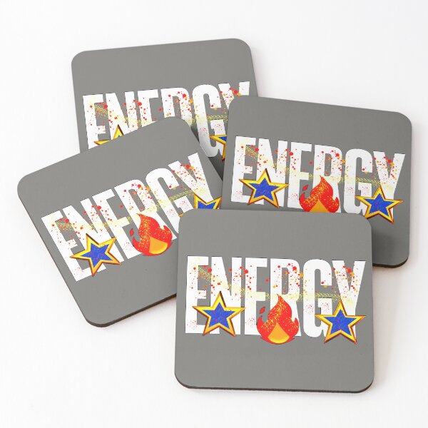 Item preview, ENERGY Typography with Flame and Stars Design designed and sold by PENLEAF DESIGNS.