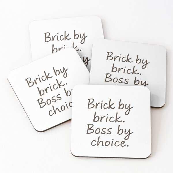 Item preview, Brick by Brick. Boss by Choice – Motivational Quote for Entrepreneurs & Freelancers designed and sold by GoxyVision.