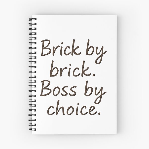 Item preview, Brick by Brick. Boss by Choice – Motivational Quote for Entrepreneurs & Freelancers designed and sold by GoxyVision.