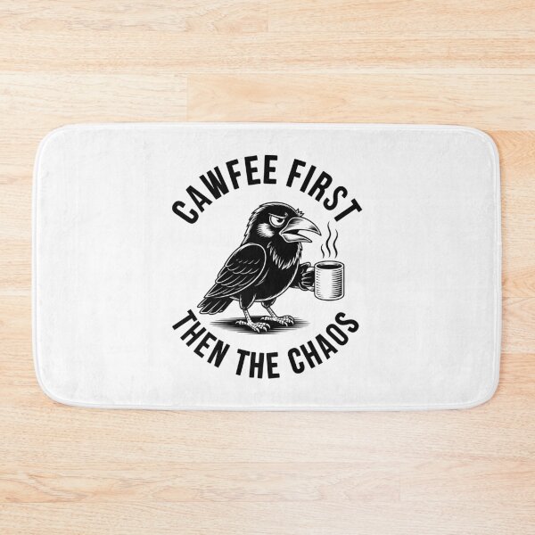 Item preview, Cawfee First Then The Chaos Crow Pun Coffee designed and sold by KarimSoCute.