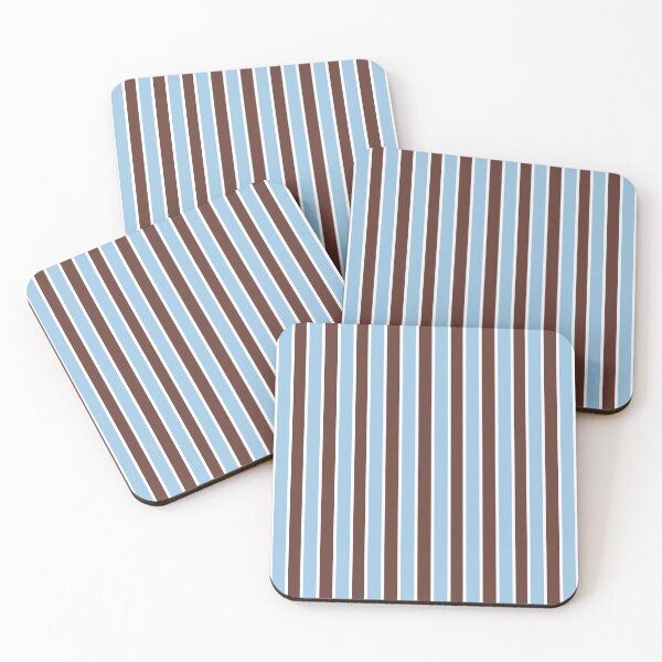 Item preview, Blue and Brown and Thin White Stripes Pinstripes designed and sold by OneThreeSix.