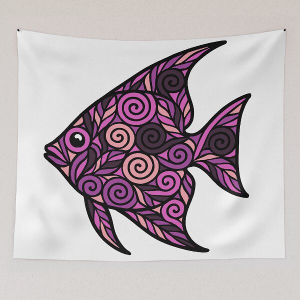 Item preview, Intricate angelfish designed and sold by SpectrumShine.