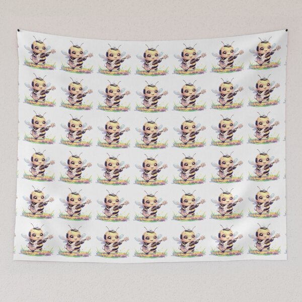 Item preview, Cute Bumblebee Playing Guitar- Perfect for Music Lovers designed and sold by SmartyWonders.