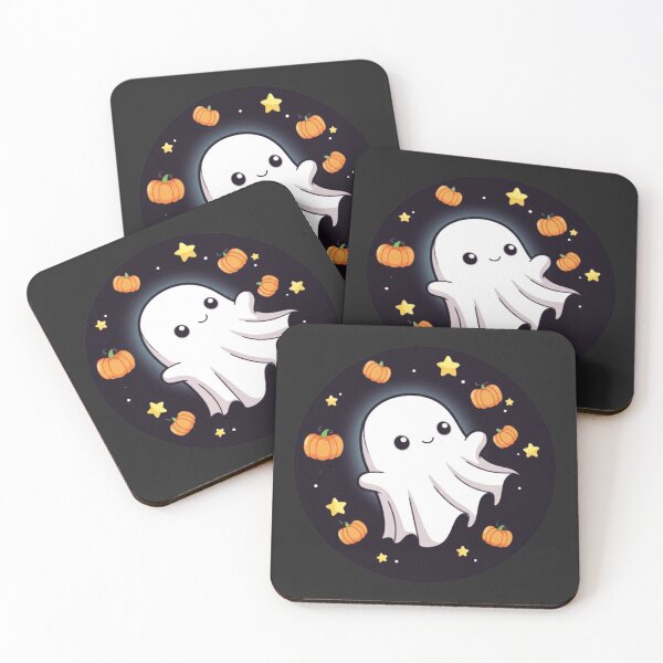 Item preview, Chibi Ghost Astronaut – Cute Funny Kawaii Halloween Space Design designed and sold by ColorSplash123.