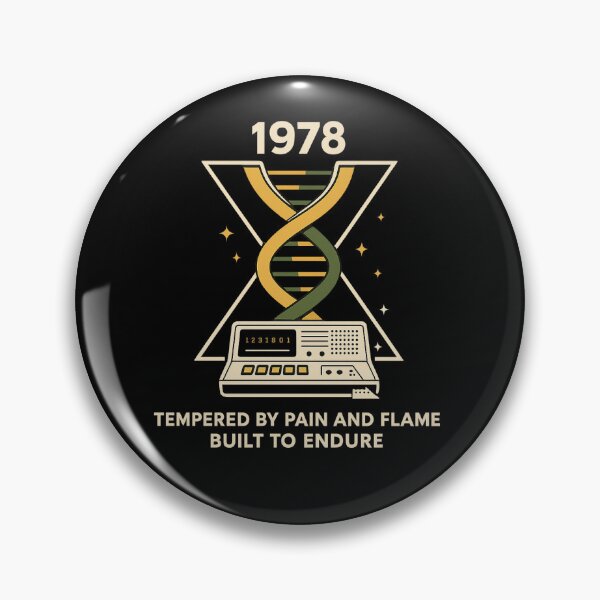 Item preview, Generation X DNA Helix — 1978 Tech Motifs — Tempered by Pain and Flame • Built to Endure Tee designed and sold by Purdiole-art.