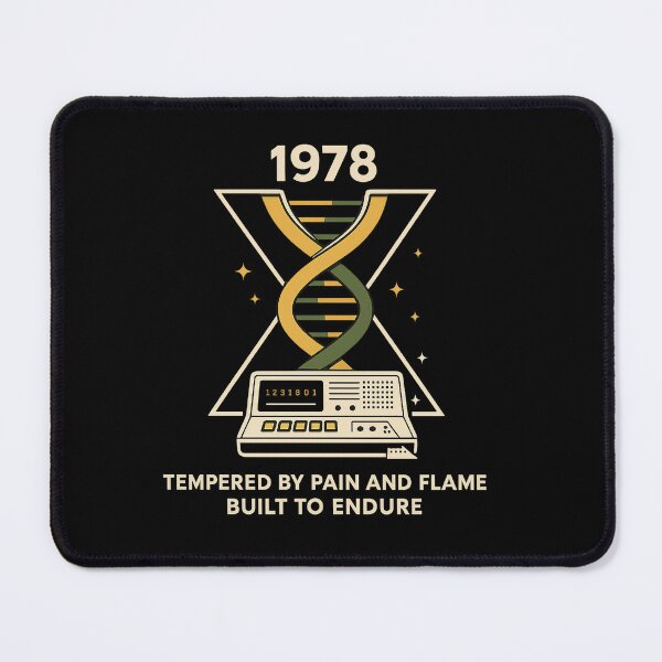 Item preview, Generation X DNA Helix — 1978 Tech Motifs — Tempered by Pain and Flame • Built to Endure Tee designed and sold by Purdiole-art.