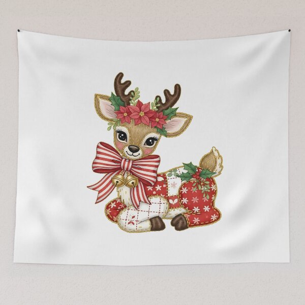 Item preview, Christmas Deer Patchwork designed and sold by Gabeshaffer.