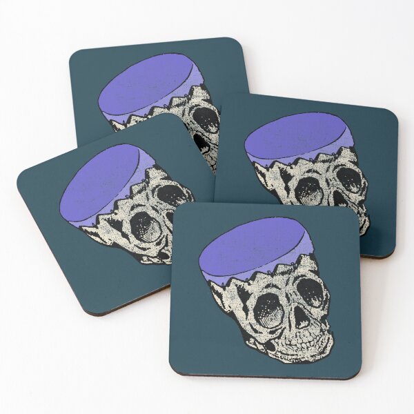 Item preview, Vintage Blue Skull Drum Retro Horror Drummer Gift  designed and sold by GoodDesignCo09.